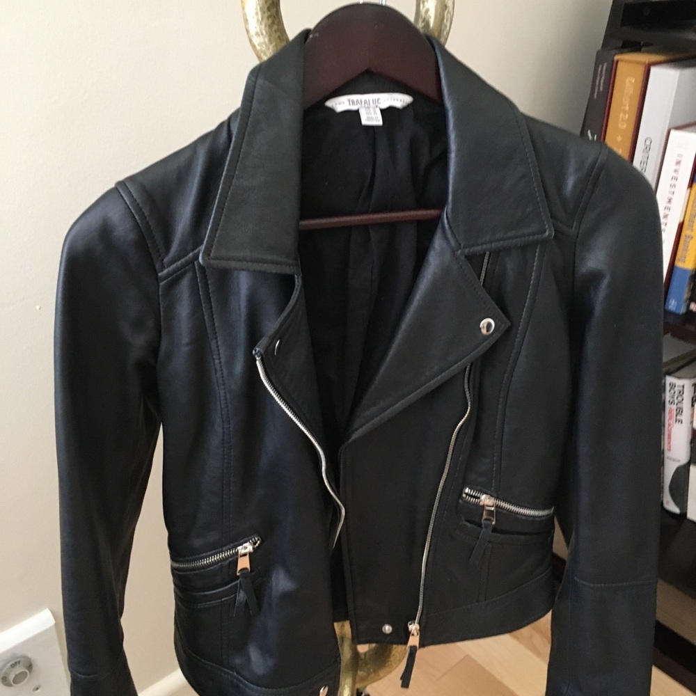 Zara leather trafulac jacket